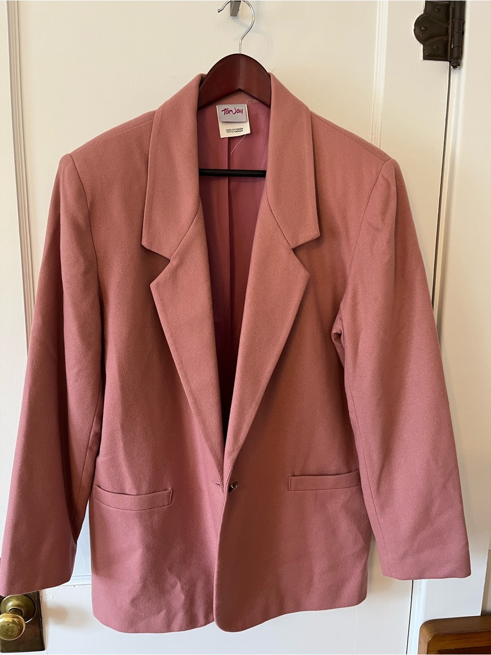 90s Preppy Light Academia Pink Barbie Blazer.